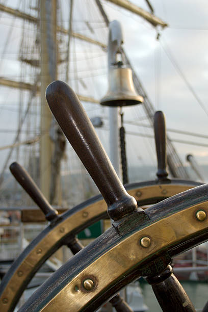istock Steering wheel of a sailing vessel 147070013