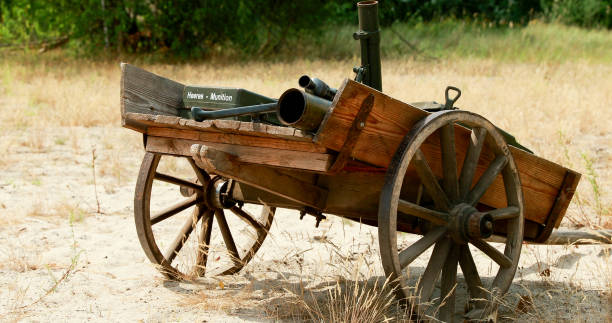 istock Old Peasant Asian Cart Of With Ammunition 1470700680