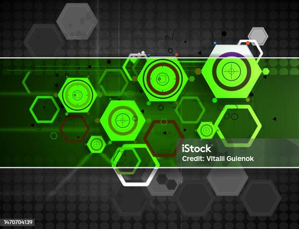 High Tech Eco Green Infinity Computer Technology Concept Background ...
