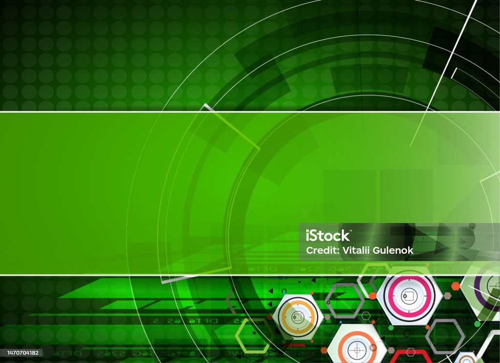 Green Tech Background Computer High Tech Eco Green Infinity Computer Technology Concept Background ...