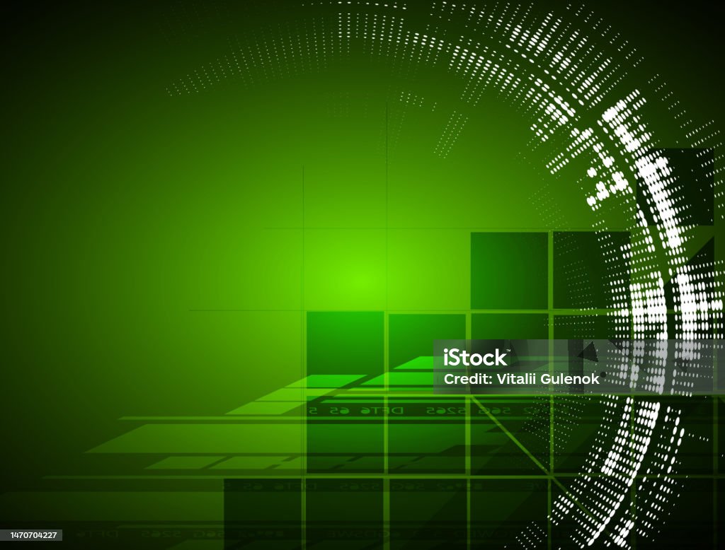High Tech Eco Green Infinity Computer Technology Concept Background ...