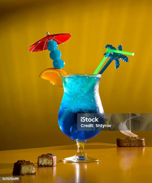 Cocktail The Blue Lagoon Stock Photo - Download Image Now - Alcohol - Drink, Blue Lagoon - Cocktail, Alcohol Abuse