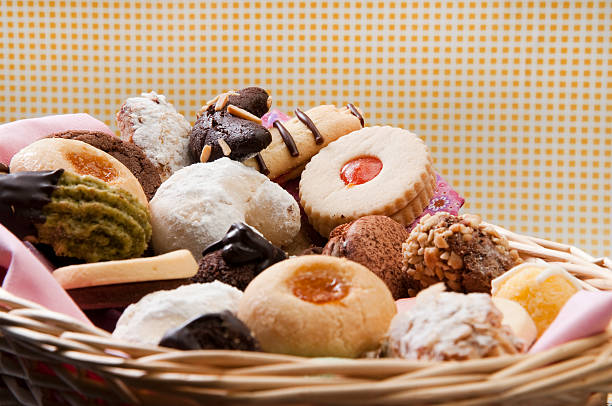 istock Miksed Cookies on the Basket 147070596