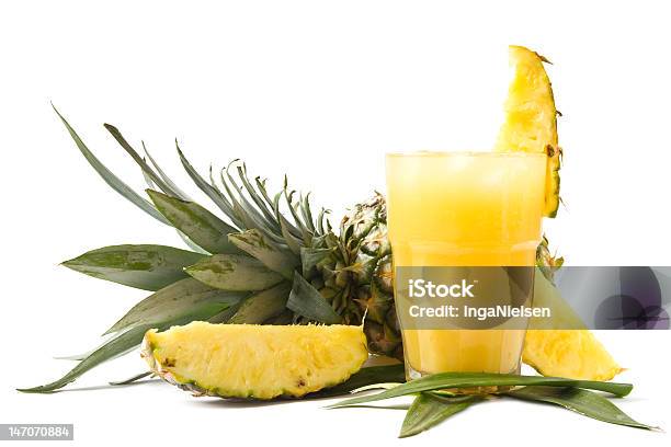 Fresh Pineapple Juice Stock Photo - Download Image Now - Drinking Glass, Pineapple Juice, Cold Drink