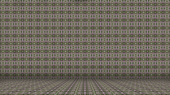 Empty room with abstract pattern