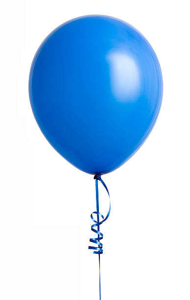 Blue balloon on a white background Vibrant blue balloon isolated on white background photography balloons stock pictures, royalty-free photos & images