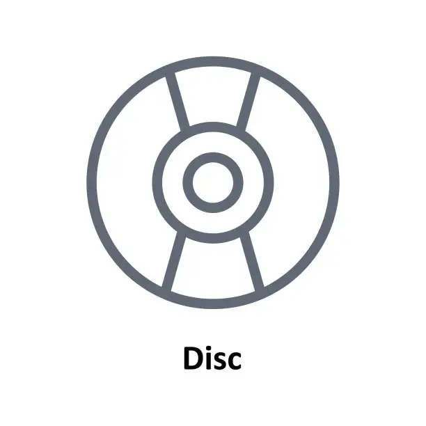 Vector illustration of Disc Vector  Outline Icons. Simple stock illustration stock