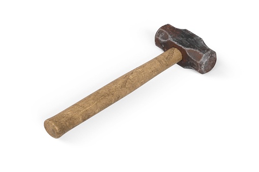 Sledgehammer isolated on white background - 3D render