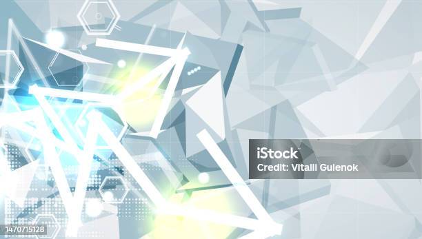 Abstract Tech Background Futuristic Technology Interface Vector ...