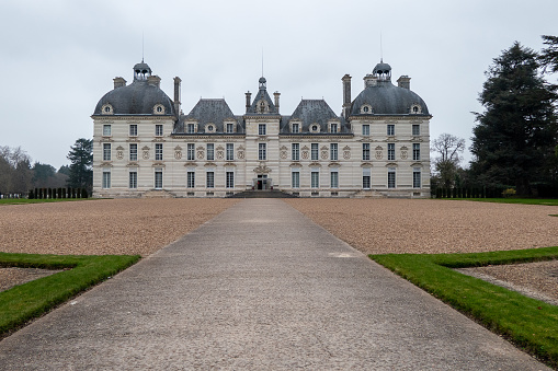 Compiègne, France - May 27 2020: The town hall of Compiègne was built in the 16th century. It remains an example of civil architecture in the Louis XII style of the first decades of the 16th century.