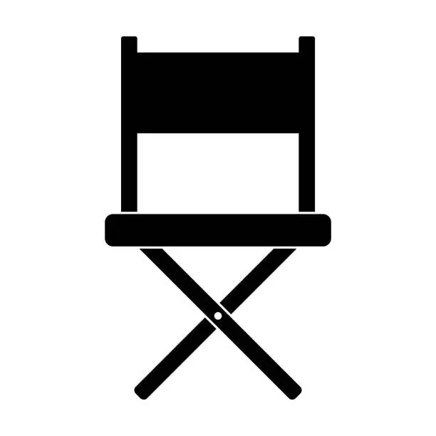 Vector illustration of director chair icon, cinema vector, chair illustration
