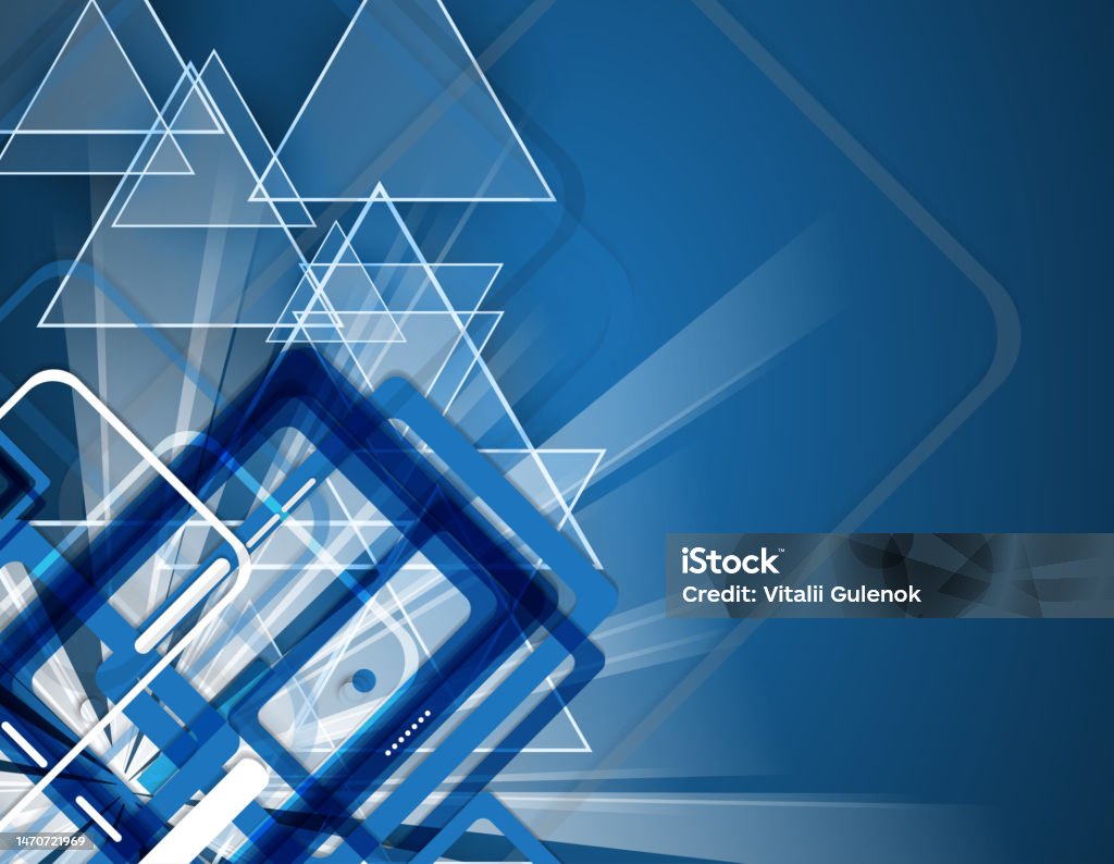 Abstract Tech Background Futuristic Technology Interface Vector ...