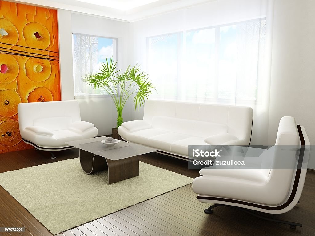 Moderna sala de estar - - Royalty-free Aconchegante Foto de stock
