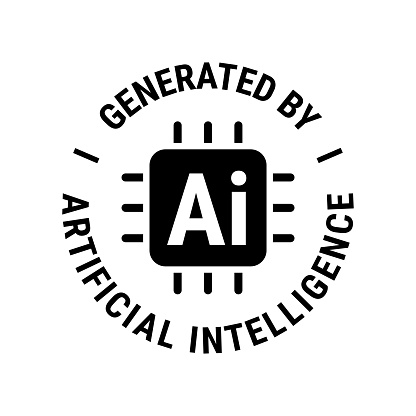 Vector icon for Artificial intelligence generated content