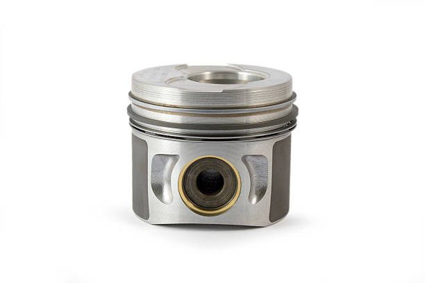 Piston on white stock photo