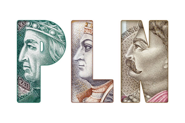 istock PLN Text Made of Polish Banknotes on White 1470725346