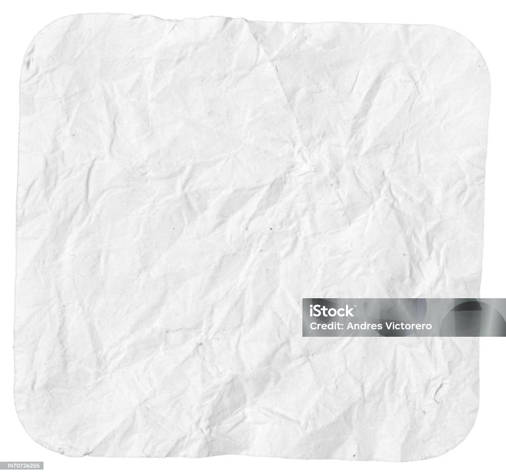 Blank White Square Shape Card Isolated On White Background Stock Photo -  Download Image Now - iStock