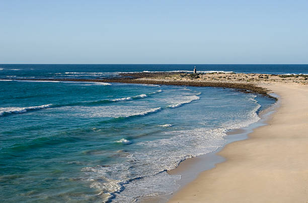South African coastline near Cape Agulhas stock photo