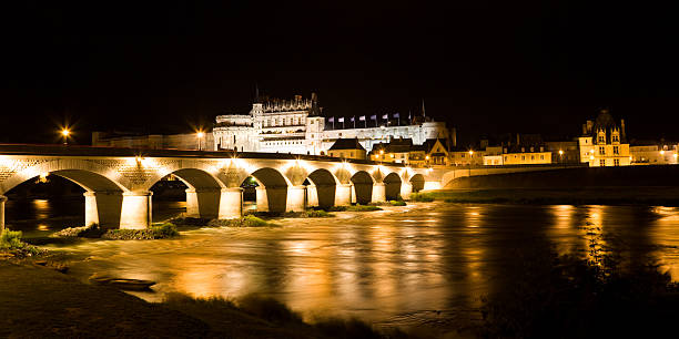 istock Amboise town at night 147072703