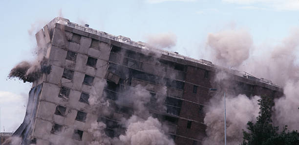 istock Building in the process of being demolished 147072718