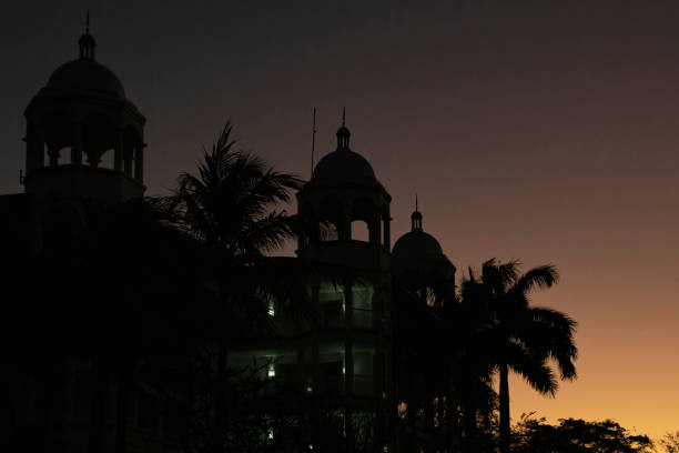 sunset sky in the city