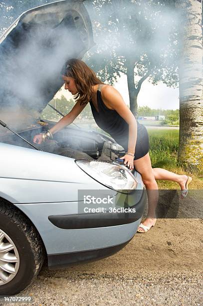 Blown Engine Stock Photo - Download Image Now - Car Hood, Below, Car