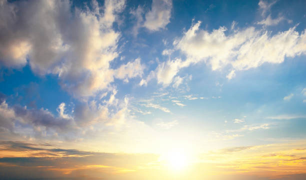 istock Morning sunrise sky and clouds background. 1470730867