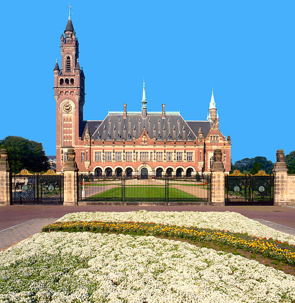 United Nations Peace Palace in The Hague, Holland stock photo
