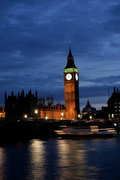 Big Ben Tower by Night stock photo