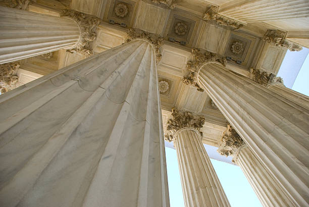 Columns of the Supreme Court Building stock photo