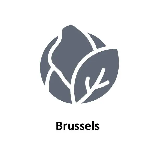 Vector illustration of Brussels Vector   Solid Icons. Simple stock illustration stock