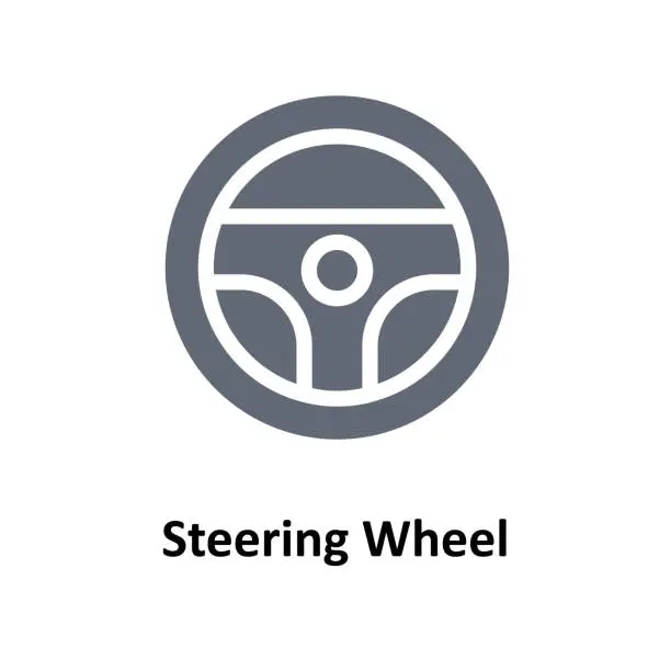 Vector illustration of Steering Wheel Vector  Solid Icons. Simple stock illustration stock