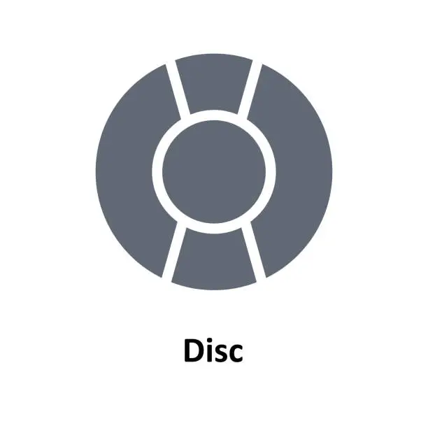 Vector illustration of Disc Vector  Solid Icons. Simple stock illustration stock