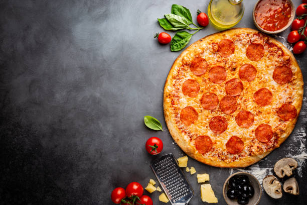 istock Tasty pepperoni pizza 1470740332