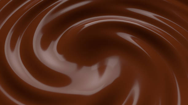 istock Chocolate Milk Melted Swirl Background 3D Render Illustration 1470742973