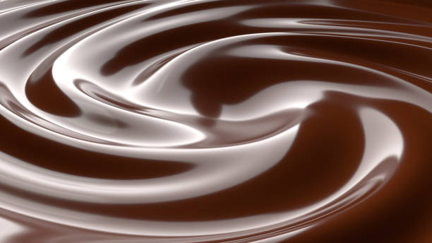 istock Chocolate Milk Melted Swirl Background 3D Render Illustration 1470742974