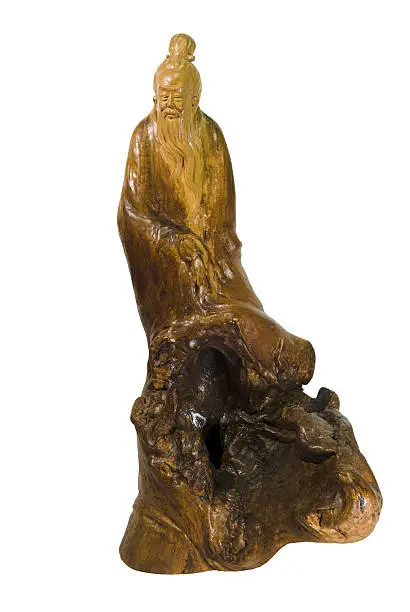 An unique art piece of Taoism founder Laozi, sculpted from a tree-root. The only piece in the world.