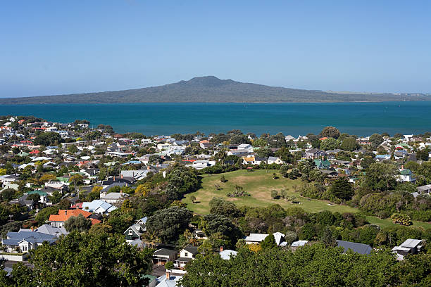 Rangitoto Island Rangitoto Island and the Hauraki Gulf, Auckland rangitoto island stock pictures, royalty-free photos & images