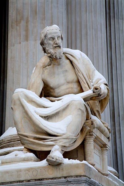 istock Vienna - herodotus statue for parliament in winter 147074565