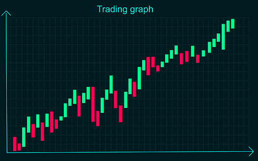 Stock market investment trading graph for financial investment. vector illustration.