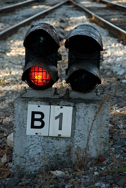 Railway Lights stock photo