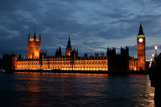 UK Parliament by Night stock photo