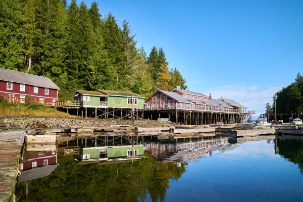 istock Telegraph Cove Historic Building Reflections 1470747790