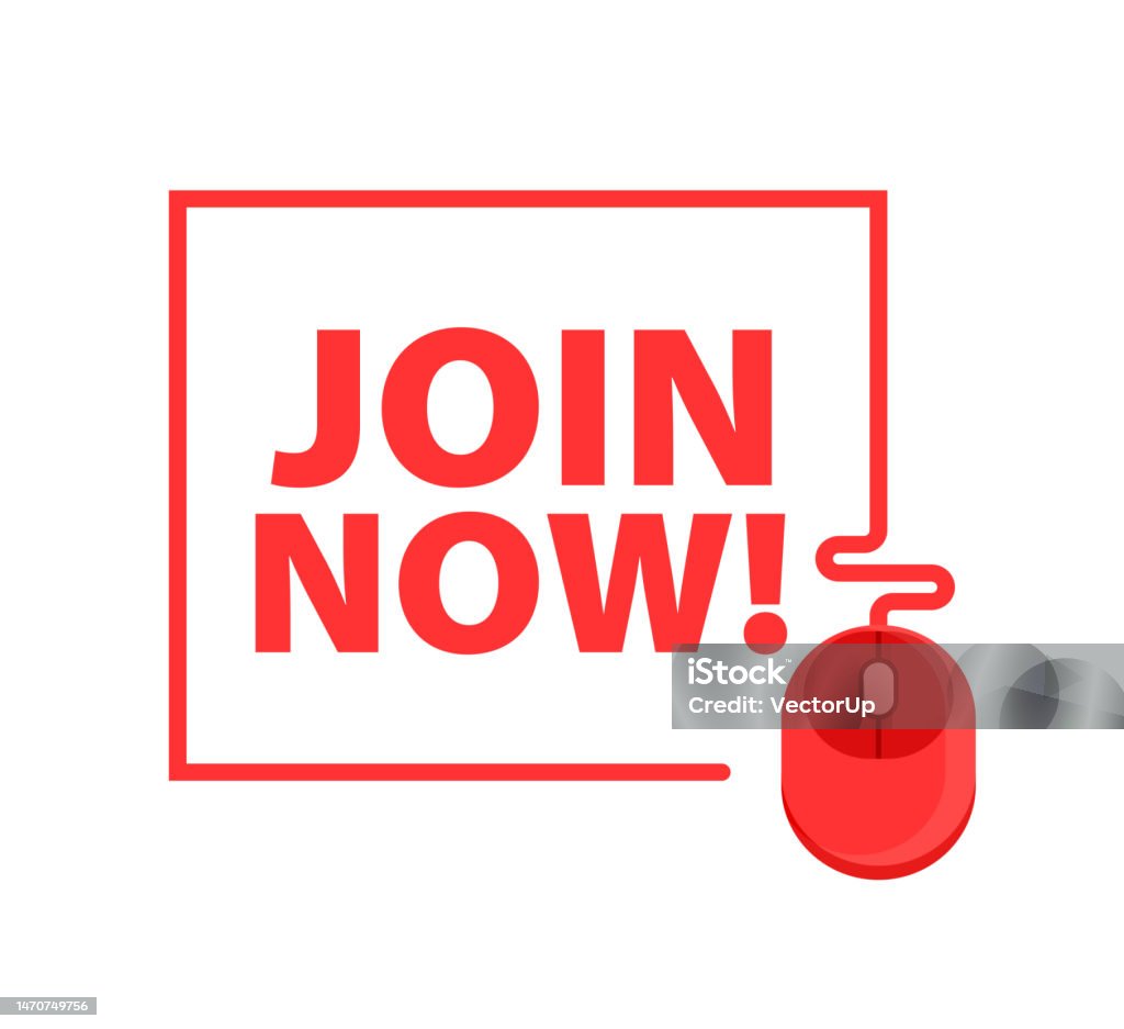 Join Now Join Now Label Click Arrow Vector Illustration Stock Illustration ...
