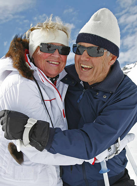 Happy senior couple stock photo