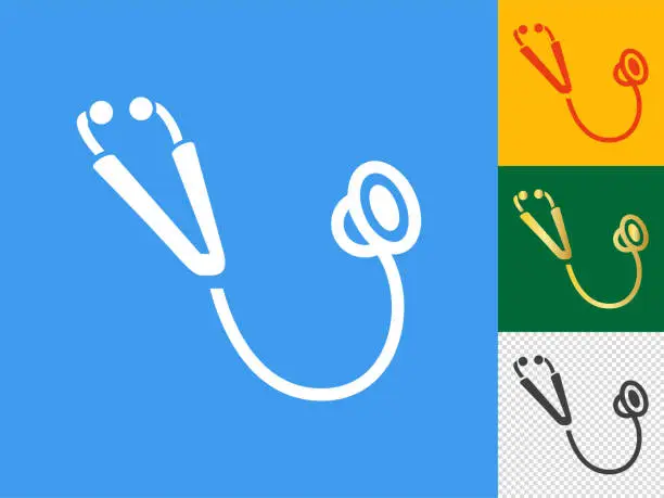 Vector illustration of Stethoscope icon set.