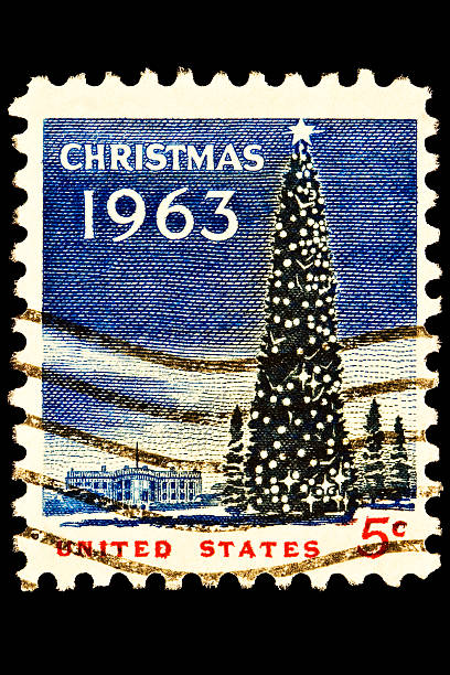 istock National Christmas Tree and White House Stamp 147075278