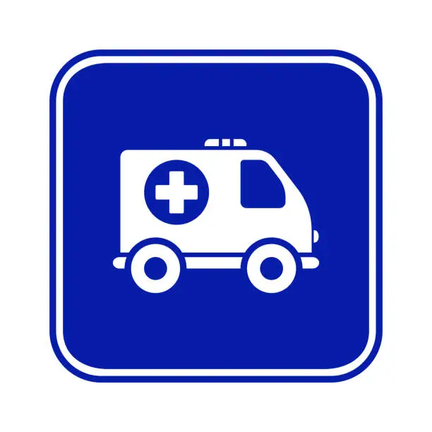 Vector illustration of Ambulance sign.