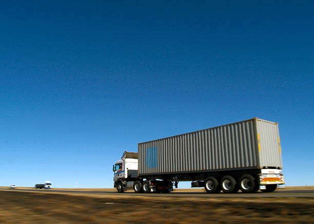 High Speed Trucking stock photo