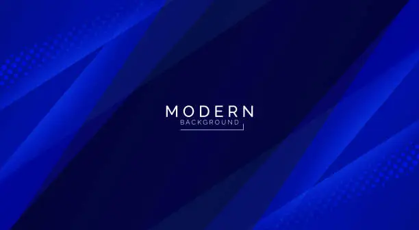 Vector illustration of Modern blue elegance banner background
